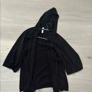 Gilligan & O'Malley Black Hooded Cardigan